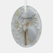 Diamantring-Verlobung Ornament Aus Glas (Vorderseite links)