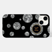 Diamantringe auf schwarz, personalisiert Case-Mate iPhone hülle (Rückseite (Horizontal))