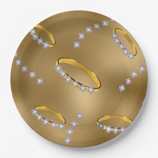 Diamantringgold Pappteller (Vorderseite)