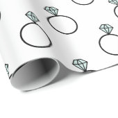 Diamantringmuster - weiß geschenkpapier (Rolleneckpunkt)