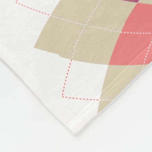 Diamantschlauchmuster Fleecedecke (Ecke)