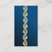 Diamantschmuck, blau und schwarz visitenkarte (Rückseite)