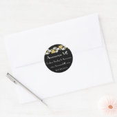 Diamantschmuck schwarz runder aufkleber (Umschlag)
