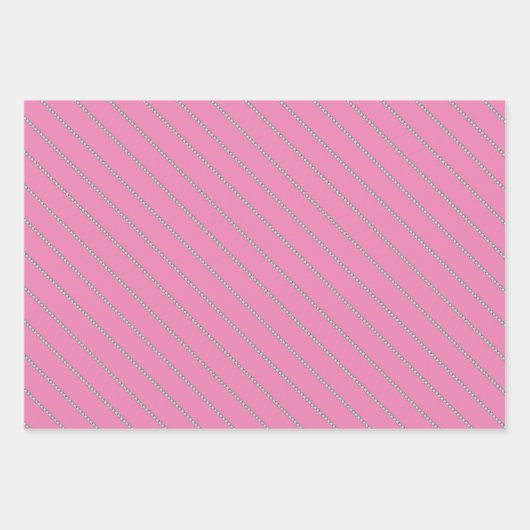 Diamantschmuck- Wrapping Paper Sheet Set von 3 Geschenkpapier Set (Vorderseite 3)