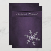 Diamantschneeflocken und Hochzeitsfeiern Einladung (Vorne/Hinten)