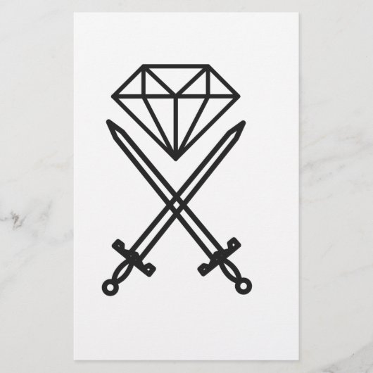 Diamantschnitt Briefpapier (Vorderseite)