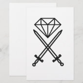 Diamantschnitt Briefpapier (Vorne/Hinten)