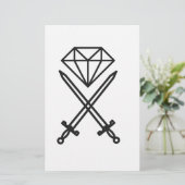 Diamantschnitt Briefpapier (Stehend Vorderseite)