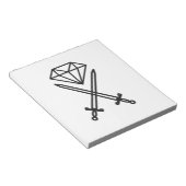 Diamantschnitt Notizblock (angewinkelt)