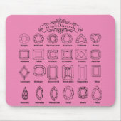 Diamantschnitte_personalisieren Mousepad (Vorne)