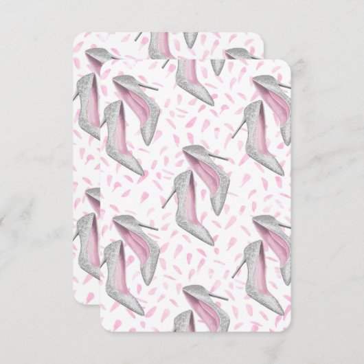 Diamantschuhe Einladung (Vorne/Hinten)