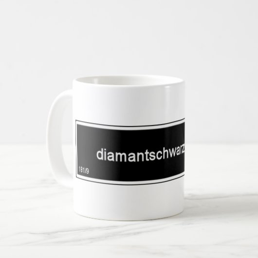 Diamantschwarz Kaffeetasse (Vorderseite Links)