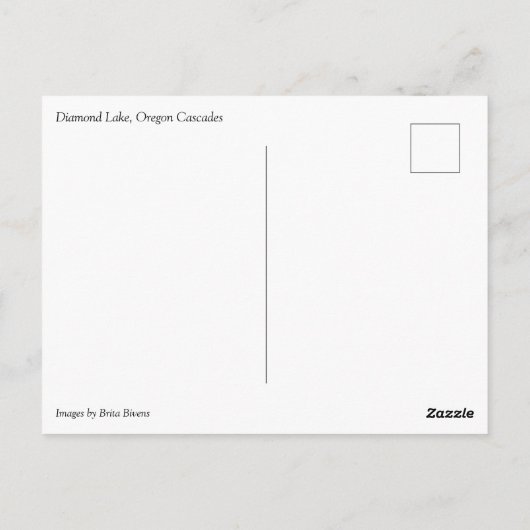 Diamantsee, Oregon Postkarte (Rückseite)