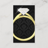 Diamantsolitaire-Ring-Schmuck-Juwelier-Hochzeit Visitenkarte (Rückseite)
