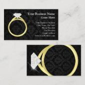 Diamantsolitaire-Ring-Schmuck-Juwelier-Hochzeit Visitenkarte (Vorne/Hinten)