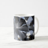 Diamantstein: schwarzer Raum glitzert. Kaffeetasse (VorderseiteRechts)