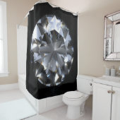 Diamantstein: schwarzer Raumfunkel. Duschvorhang (Beispiel)