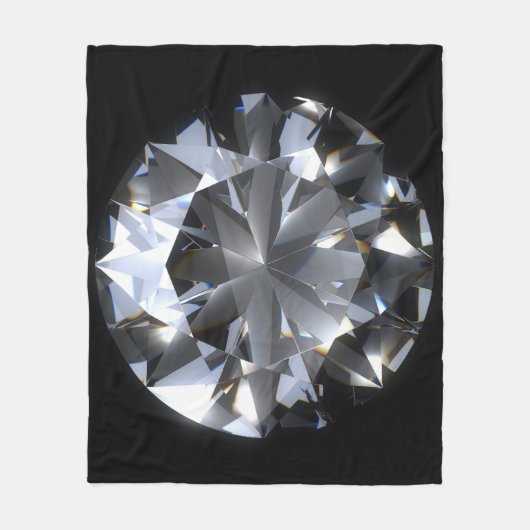 Diamantstein: schwarzer Raumfunkel. Fleecedecke (Vorderseite)