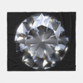 Diamantstein: schwarzer Raumfunkel. Fleecedecke (Vorderseite (Horizontal))