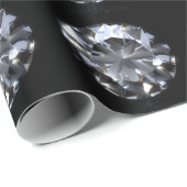 Diamantstein: schwarzer Raumfunkel. Geschenkpapier (Rolleneckpunkt)