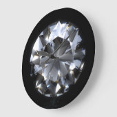 Diamantstein: schwarzer Raumfunkel. Große Wanduhr (Winkel)