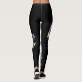Diamantstein: schwarzer Raumfunkel. Leggings (Rückseite)