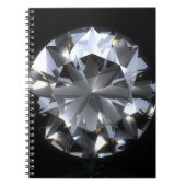 Diamantstein: schwarzer Raumfunkel. Notizblock (Vorderseite)