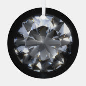 Diamantstein: schwarzer Raumfunkel. Ornament Aus Glas (Rückseite)