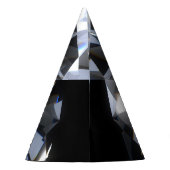 Diamantstein: schwarzer Raumfunkel. Partyhütchen (Rückseite)
