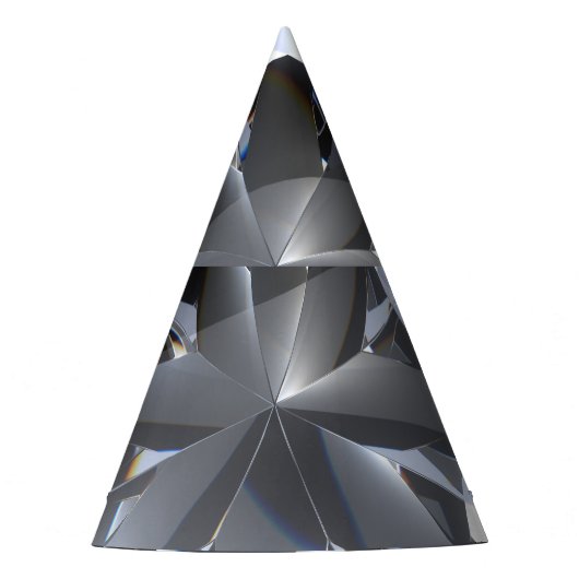 Diamantstein: schwarzer Raumfunkel. Partyhütchen (Vorderseite)