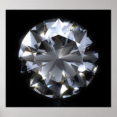 Diamantstein: schwarzer Raumfunkel. Poster (Vorne)