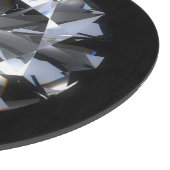 Diamantstein: schwarzer Raumfunkel. Schneidebrett (Ecke)