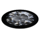 Diamantstein: schwarzer Raumfunkel. Schneidebrett (Ecke)