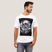 Diamantstein: schwarzer Raumfunkel. T-Shirt (Vorne ganz)