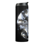 Diamantstein: schwarzer Raumfunkel. Thermosbecher (Nach links gedreht)