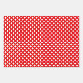 Diamantstern für schwarzes, rotes und weißes Umsch Geschenkpapier Set (Vorderseite 3)