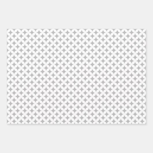 Diamantstern für schwarzes, rotes und weißes Umsch Geschenkpapier Set (Vorderseite)