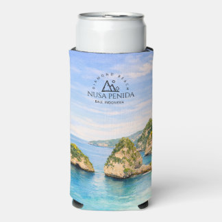 Diamantstrand Bali Aquarell Türkisfarbenes Meer Se Selters Dosenkühler