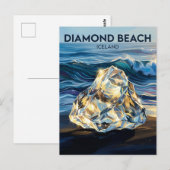 Diamantstrand Island Postkarte (Vorne/Hinten)