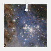 Diamantstränge in Carina Nebula Hubble Space Ornament Aus Glas (Rückseite)