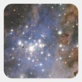 Diamantstränge in Carina Nebula Hubble Space Quadratischer Aufkleber (Vorderseite)
