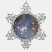 Diamantstränge in Carina Nebula Hubble Space Schneeflocken Zinn-Ornament (Vorderseite)