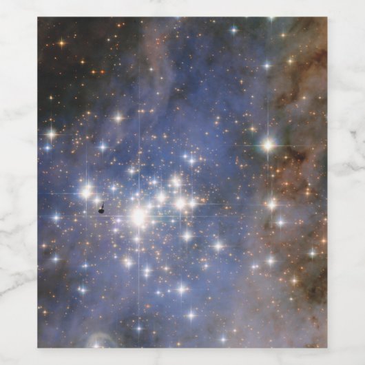 Diamantstränge in Carina Nebula Hubble Space Weinetikett (Einzelnes Label)