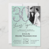 Diamanttextur 30. Hochzeitstag Einladung (Vorderseite)