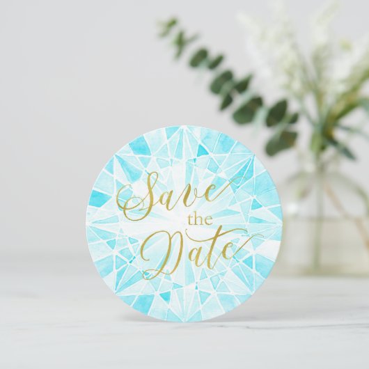 DiamantWedding rettet das Datum Save The Date (Stehend Vorderseite)