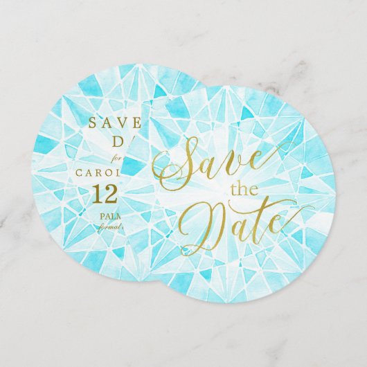 DiamantWedding rettet das Datum Save The Date (Vorne/Hinten)