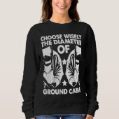 Diameter of Ground Cable Weld Worker Welder Weldin Sweatshirt (Vorderseite)