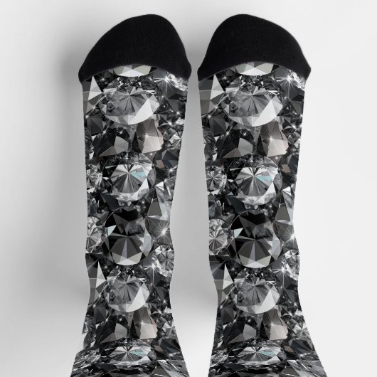 Diamon-Muster-Glitzer Socken (Oben)