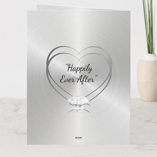 Diamond 60. Hochzeitskarte für Ehefrau Karte (Rückseite)