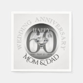 Diamond 60. Hochzeitspapier Napkins Serviette (Vorderseite)